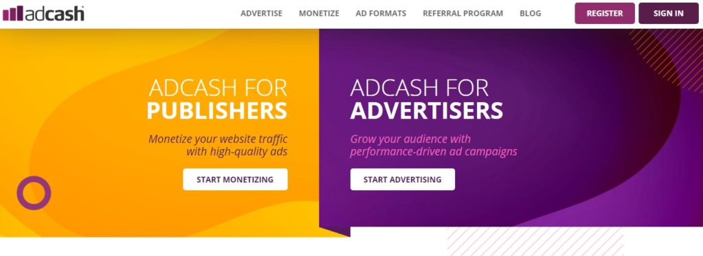 adcash link shortening service