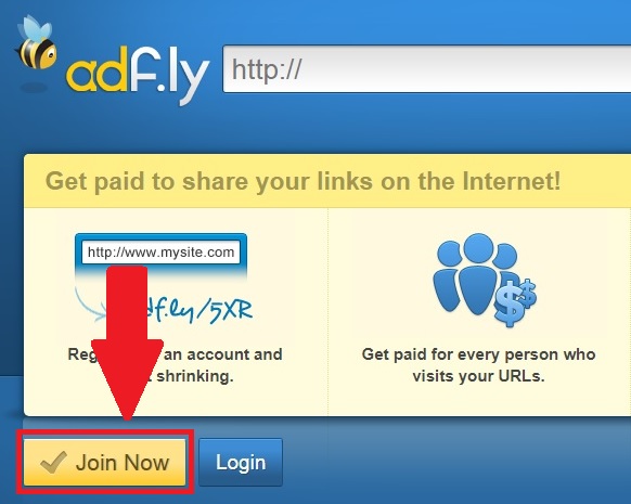 adfly url shorten membership creation