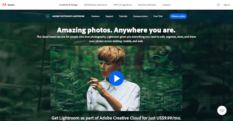adobe lightroom bilderedigeringsprogramvare