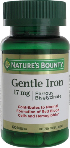 natural s bounty gentle iron 17 mg ຢາປົວເລືອດ